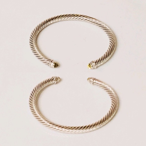 David Yurman Lemon Citrine & Diamond Cable Cuff - Picture 3 of 8